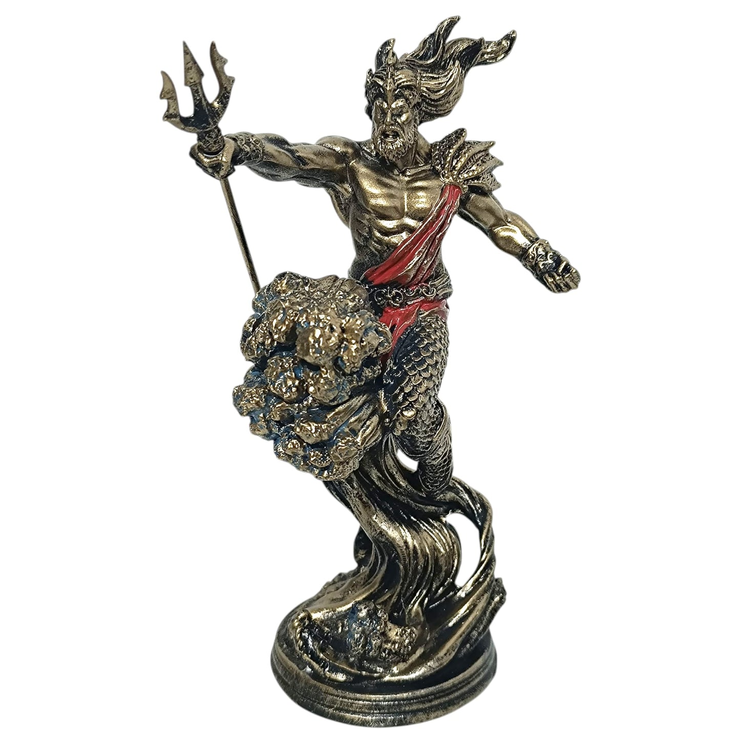 Figura en resina Poseidón 22 Cms Aprox TODOMINERAL