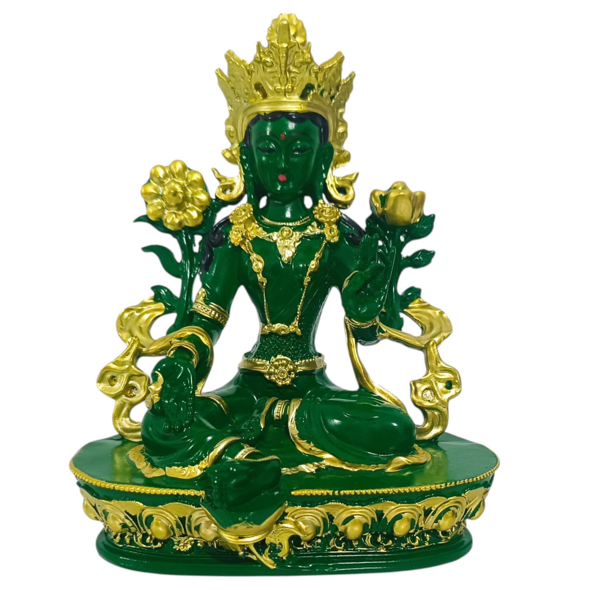 Figura Resina Tara Verde 19x16 Cms Aprox FIGURAS