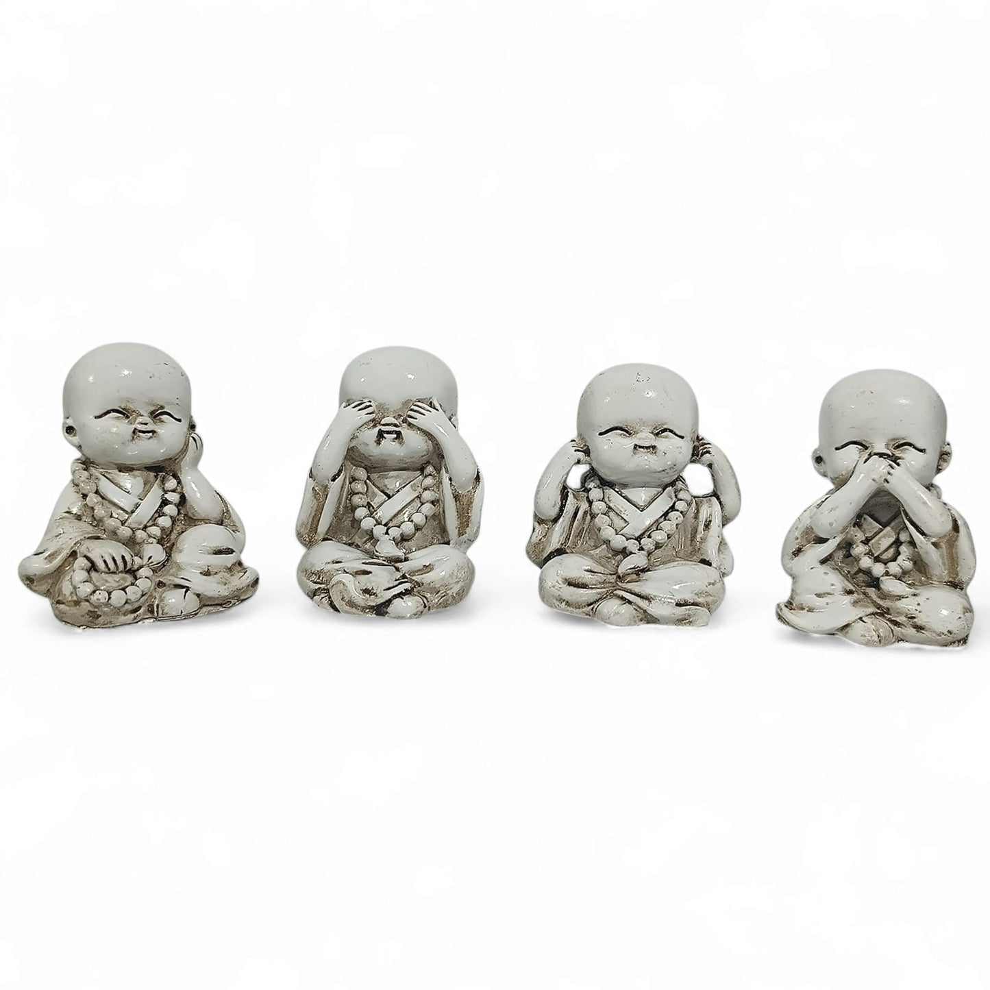 Figuras Juego 4 Buda En Resina 5 Cms TODOMINERAL