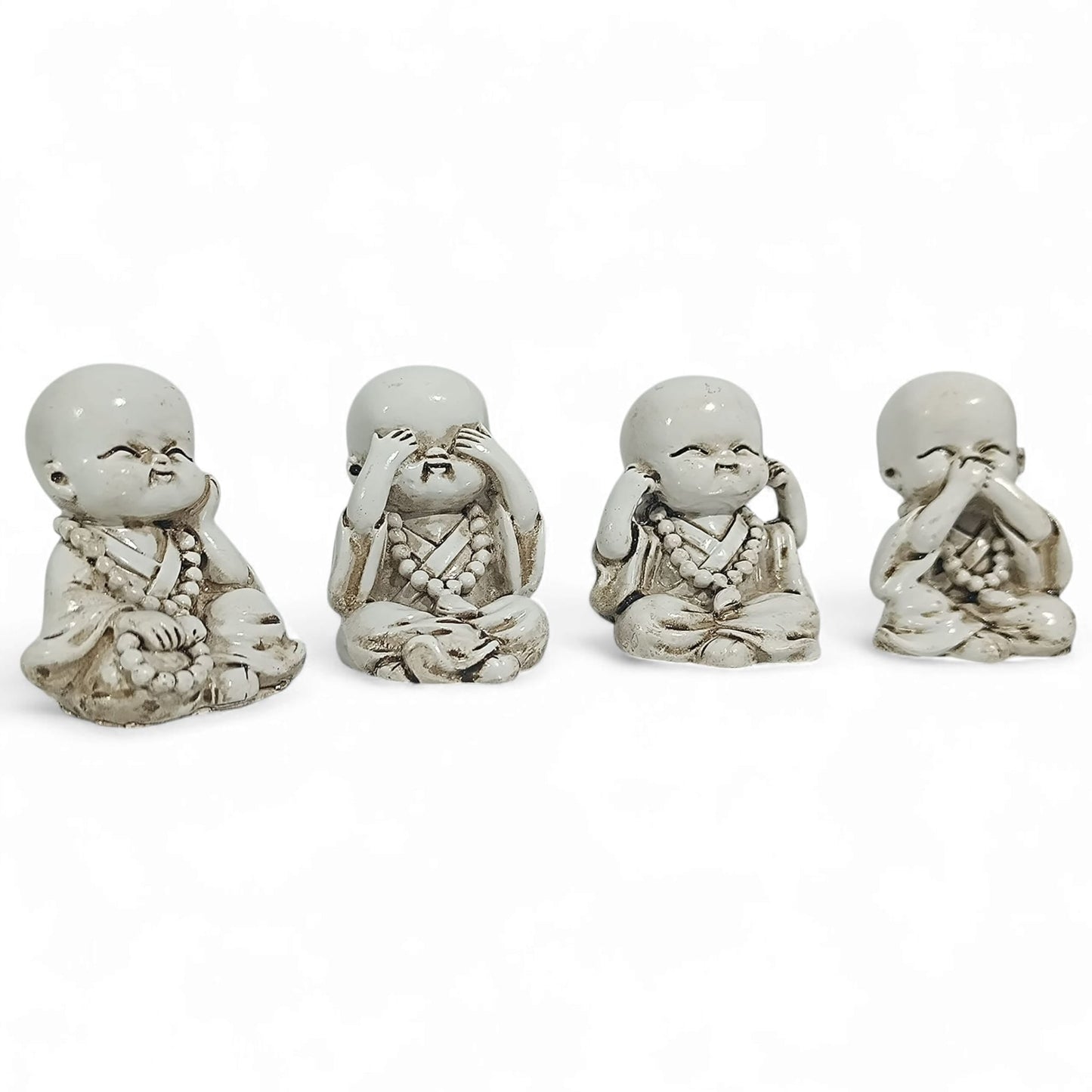 Figuras Juego 4 Buda En Resina 5 Cms TODOMINERAL