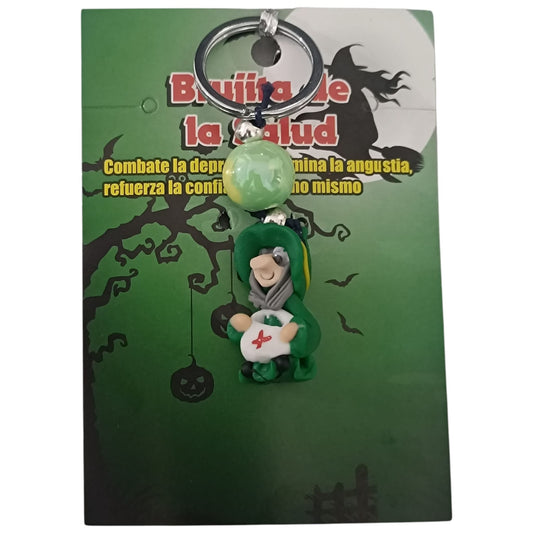 Llavero Brujita Con Significados O Pack Llavero + Pulsera Mineral 6 mm . TODOMINERAL
