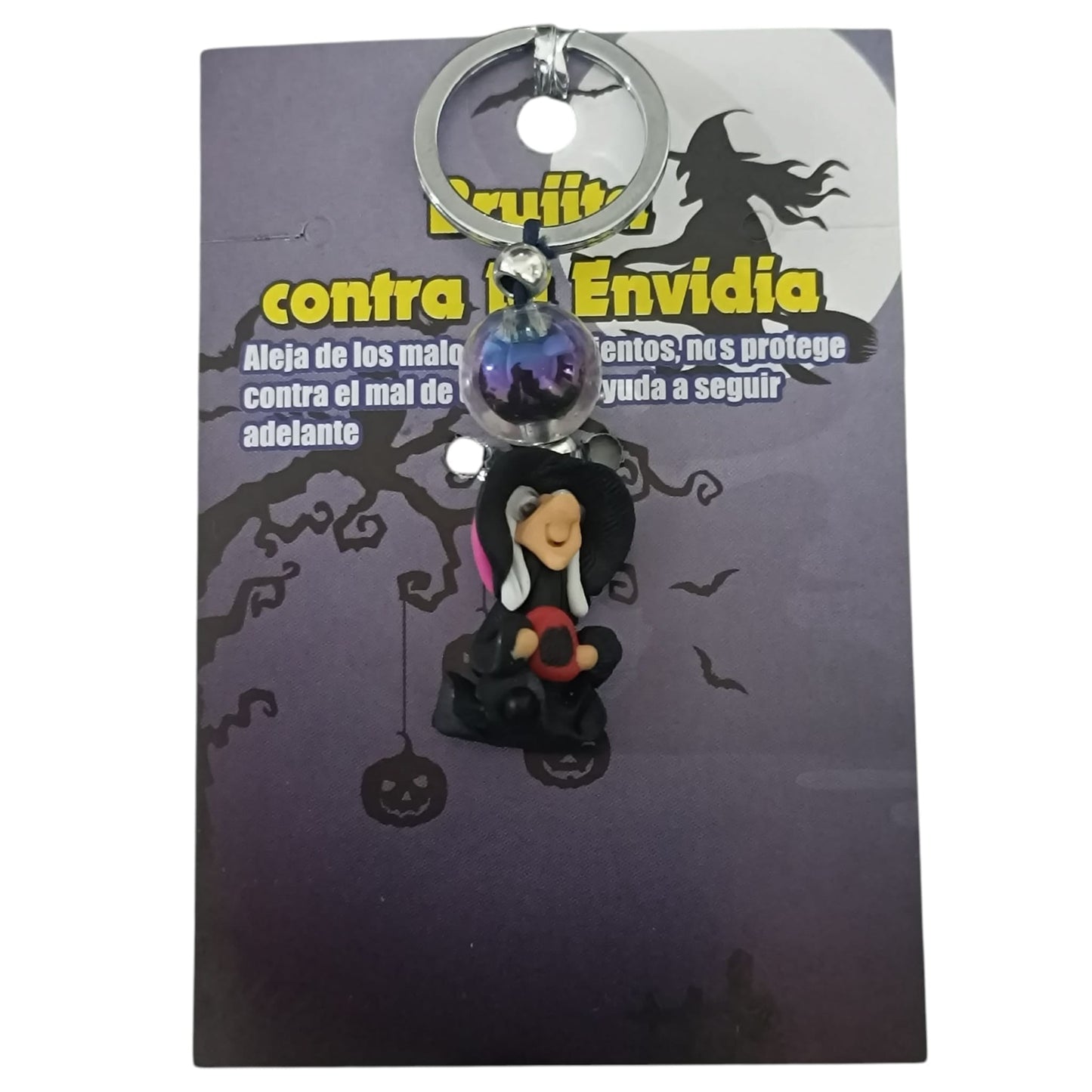 Llavero Brujita Con Significados O Pack Llavero + Pulsera Mineral 6 mm . TODOMINERAL