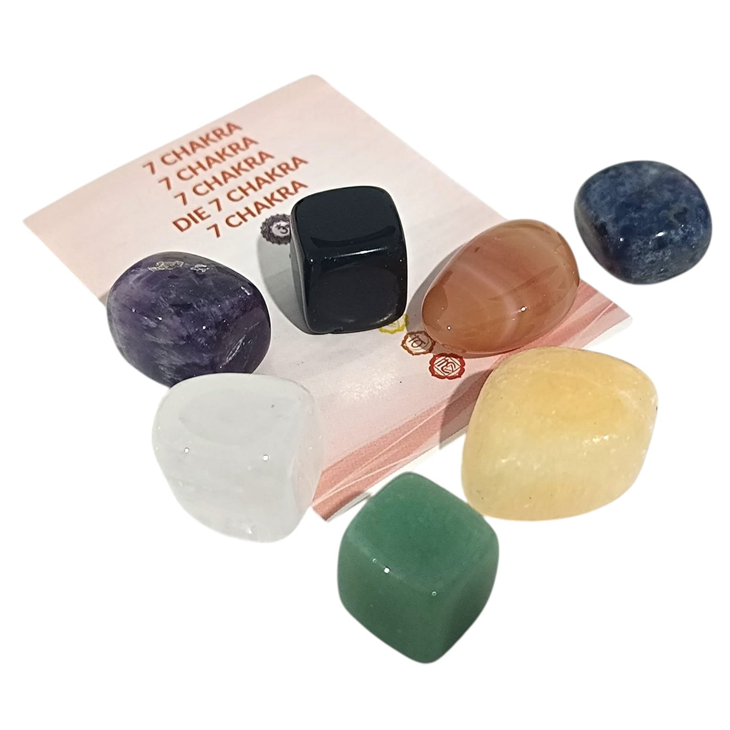 Juego 7 Piedra Canto Rodados 7 Chackras TODOMINERAL