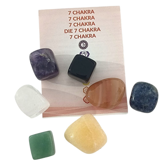 Juego 7 Piedra Canto Rodados 7 Chackras TODOMINERAL