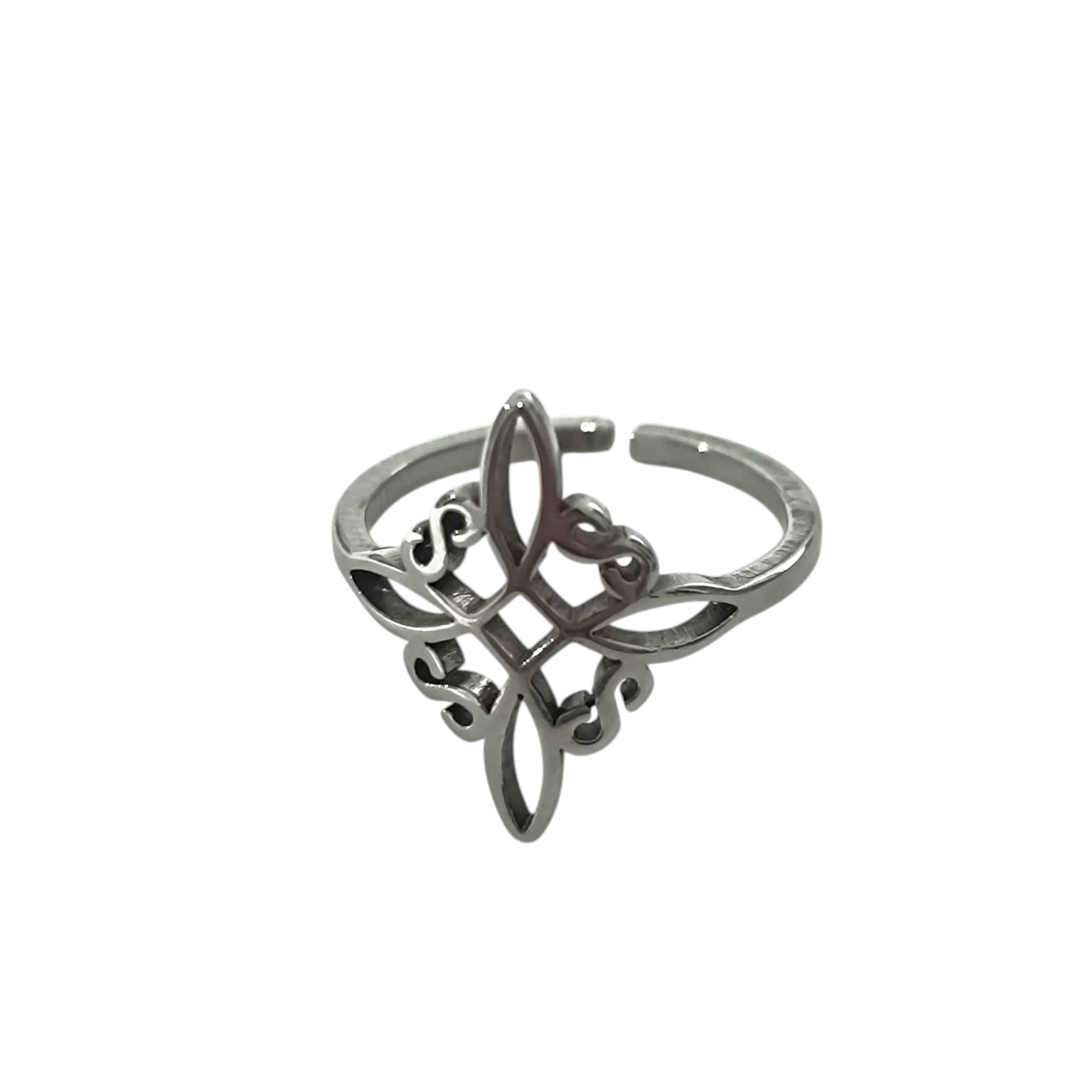 Anillo Adaptable Acero Nudo De Bruja ELIGE MODELO TODOMINERAL
