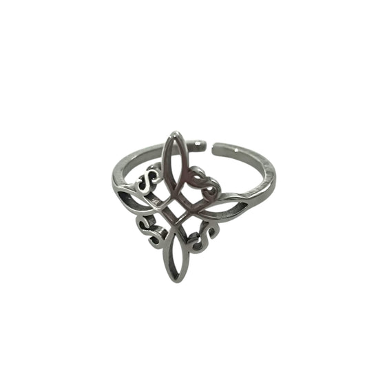Anillo Adaptable Acero Nudo De Bruja ELIGE MODELO TODOMINERAL