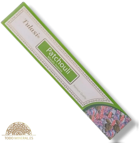 Paquete 15 Gramos De Incienso Marca Tulasi Patchouli - TODOMINERAL