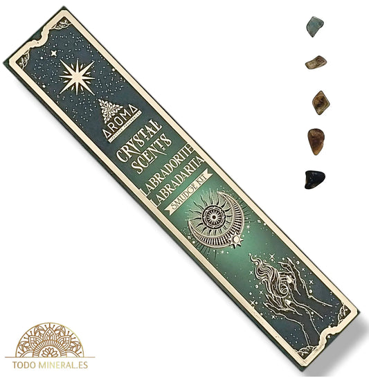 Paquete 20 Gramos De Incienso Marca Aroma Crystal Scents Labradorita - TODOMINERAL