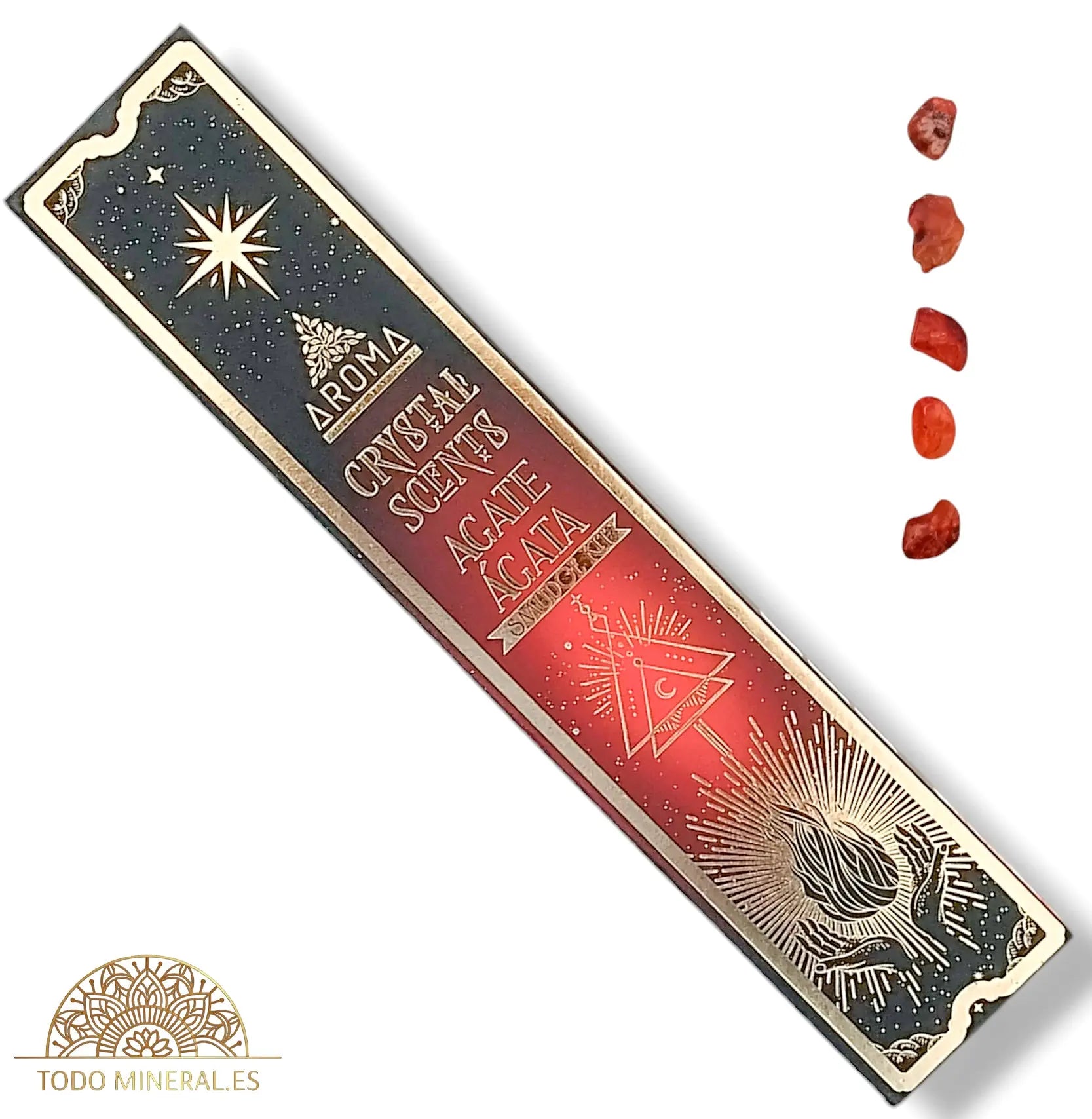 Paquete 20 Gramos De Incienso Marca Aroma Crystal Scents Ágata - TODOMINERAL