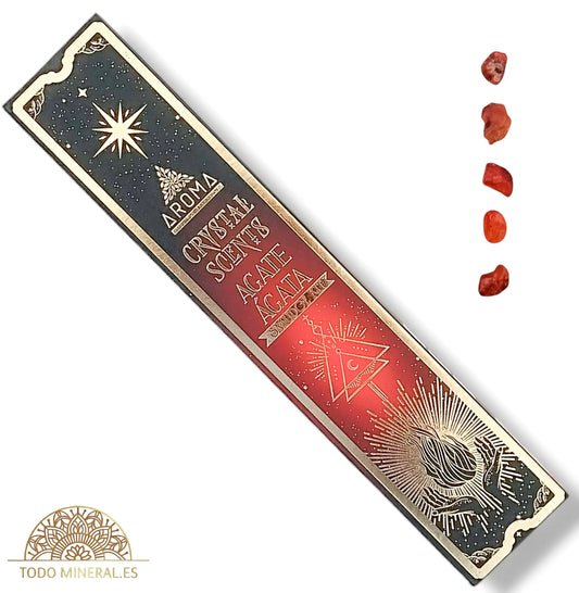 Paquete 20 Gramos De Incienso Marca Aroma Crystal Scents Ágata - TODOMINERAL