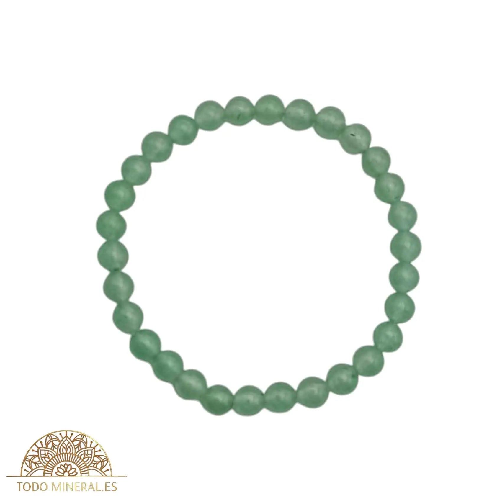 Pulsera Piedra Natural Aventurina  6 mm - TODOMINERAL