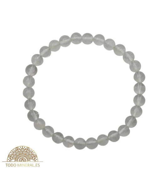 Pulsera Piedra Natural Cuarzo Blanco 6 mm - TODOMINERAL