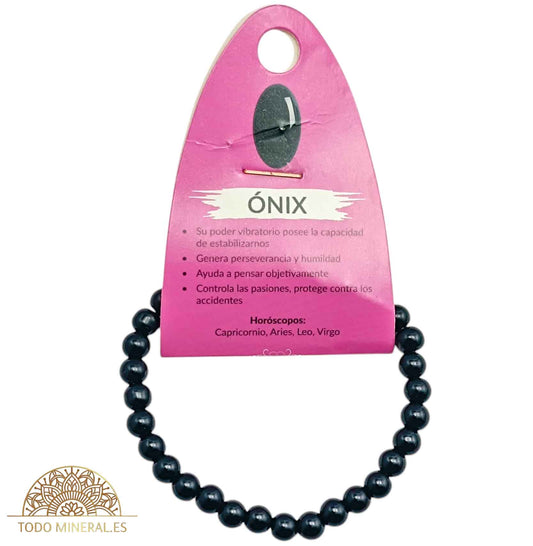 Pulsera Piedra Natural Onix 6 mm - TODOMINERAL