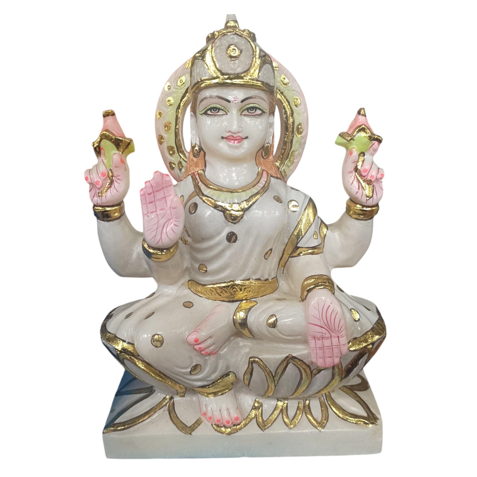Figura Lakshmi Piedra Marmol Tallada 26 Cms aproximadamente (solo hay una unidad disponible) TODOMINERAL