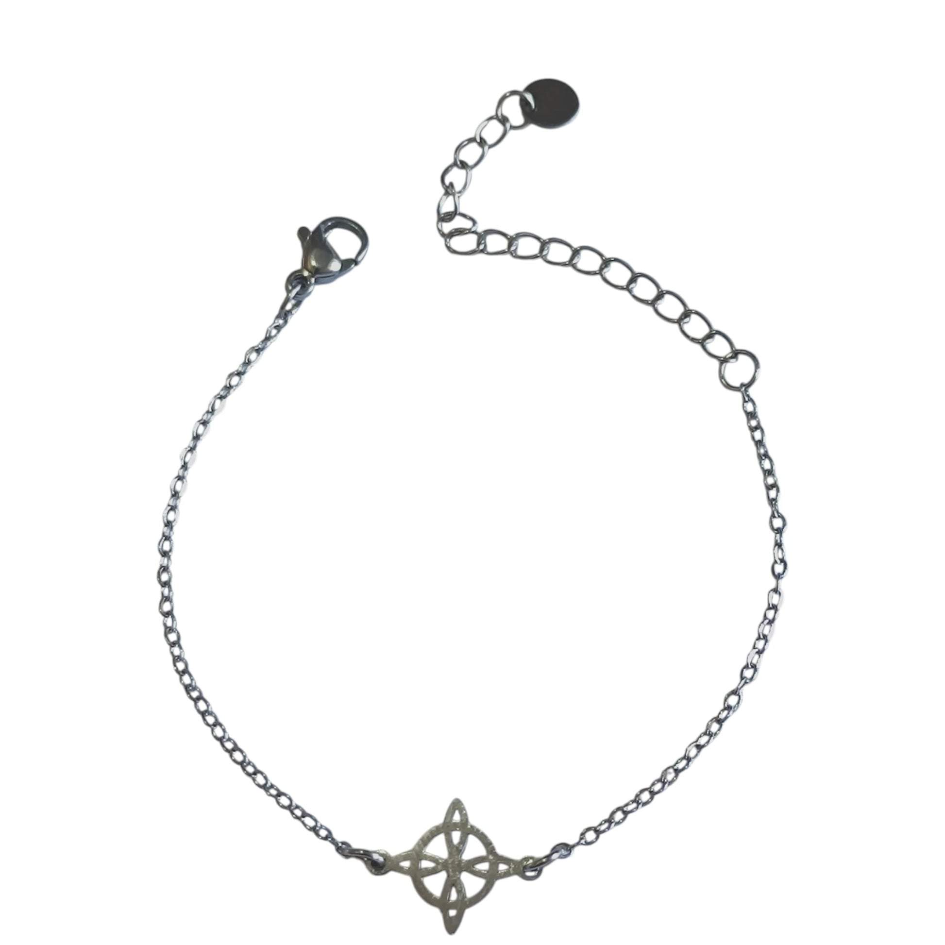 Juego Pulsera + Tobillera Nudo de Bruja | Acero Inoxidable Ajustable PULSERA ACERO