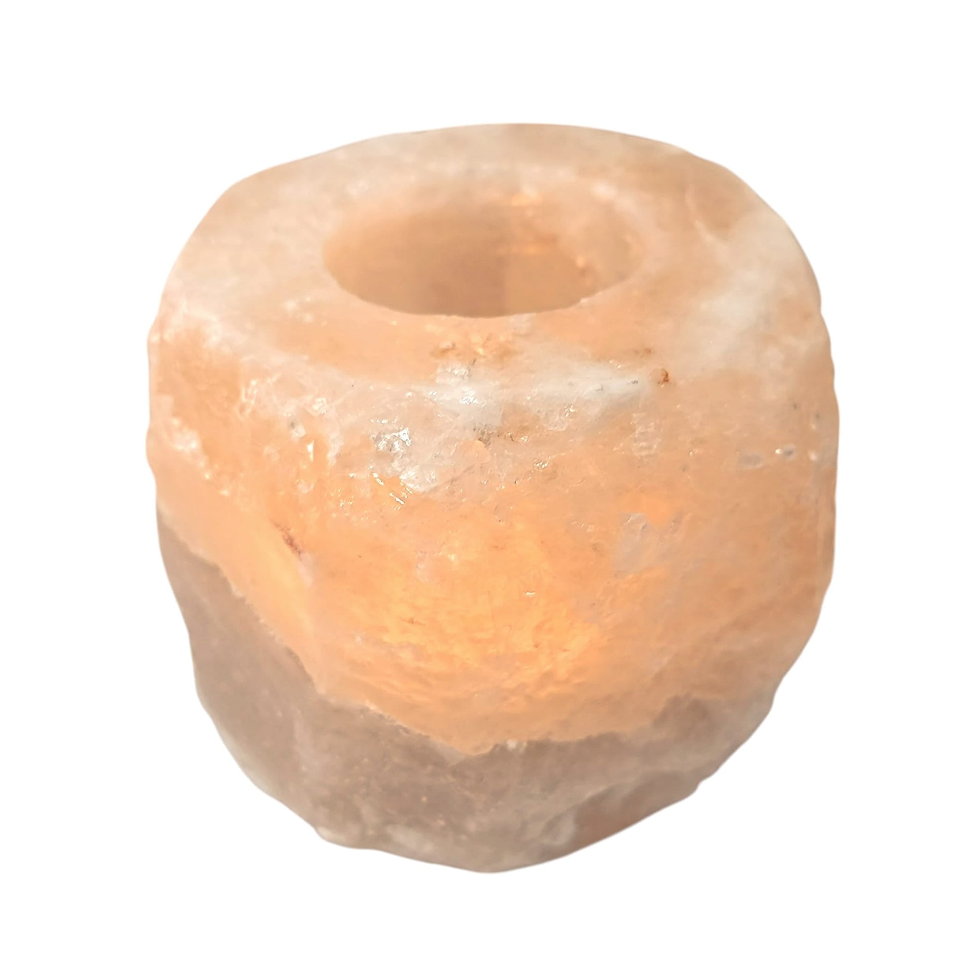Portavela de Sal del Himalaya Natural 9 cm en Bruto LAMPARAS DE SAL