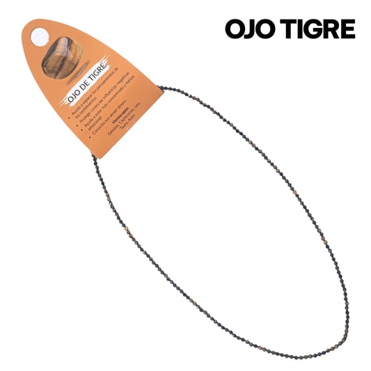 Collar Piedra Natural 2 mm 40 Cms+ 5 Cadena Extensión Con Cierre En Acero  ELIGE TU MINERAL FAVORITO TODOMINERAL