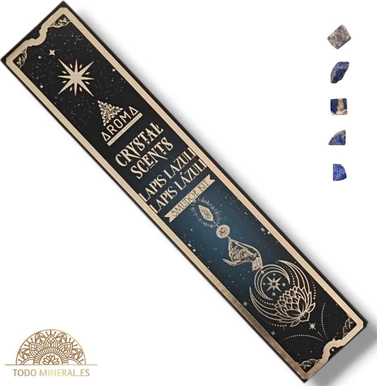Paquete 20 Gramos De Incienso Marca Aroma Crystal Scents Lapis Lázuli - TODOMINERAL