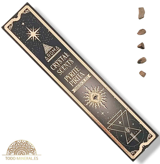 Paquete 20 Gramos De Incienso Marca Aroma Crystal Scents Pirita - TODOMINERAL