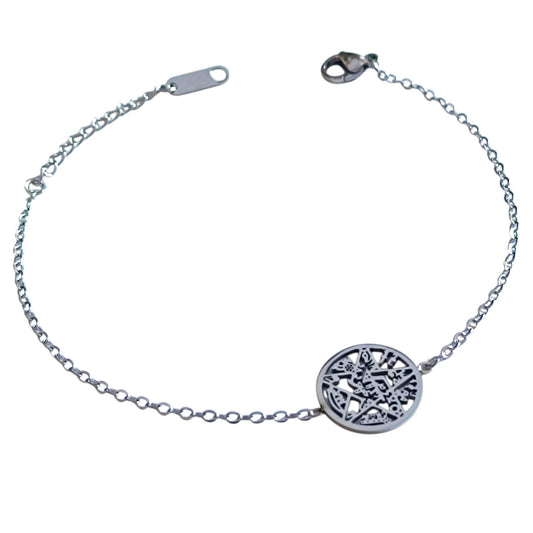 Pulsera Acero Proteccion Tetragramaton 18 Cms Aprox PULSERA ACERO