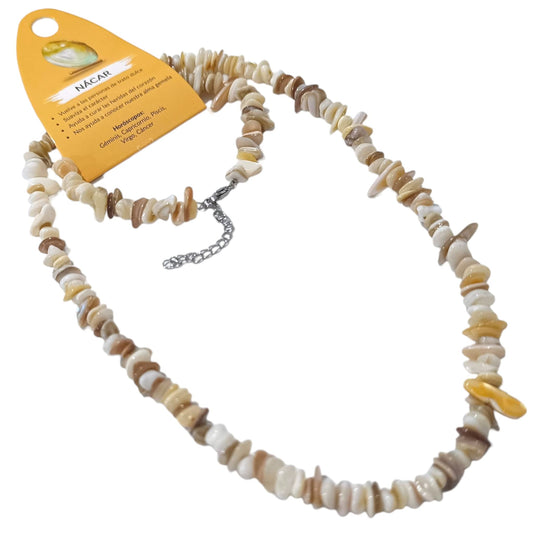 Juego Collar Y Pulseras Piedra Natural Irregular 40 Cms Cadena Extensión 5 cms Fabricado En Hilo Acero (ELIGE TU MINERAL) TODOMINERAL