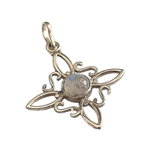 Colgante Nudo De Bruja Piedra Natural Plata 925 ELIGE TU MINERAL TODOMINERAL