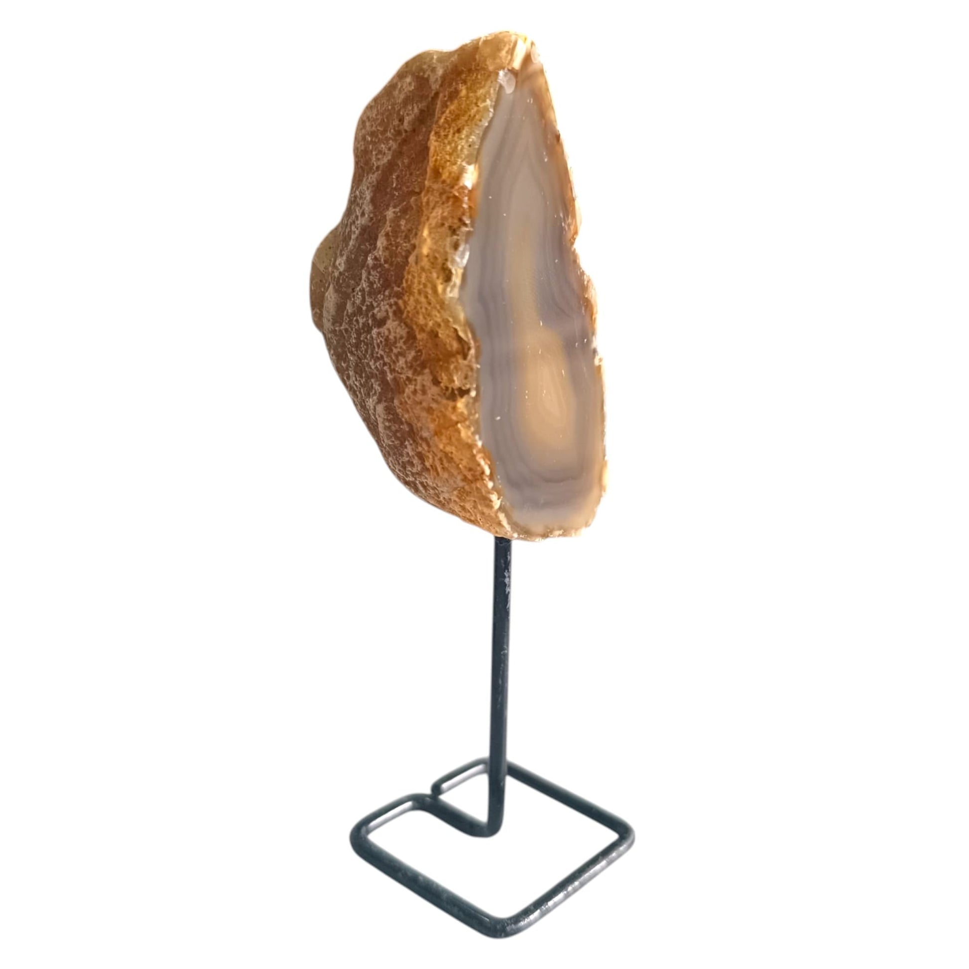 Piedra Natural Agata En Bruto Con Base De Metal Peso Altura 8 Cms Aprox  ELIGE MODELO TODOMINERAL