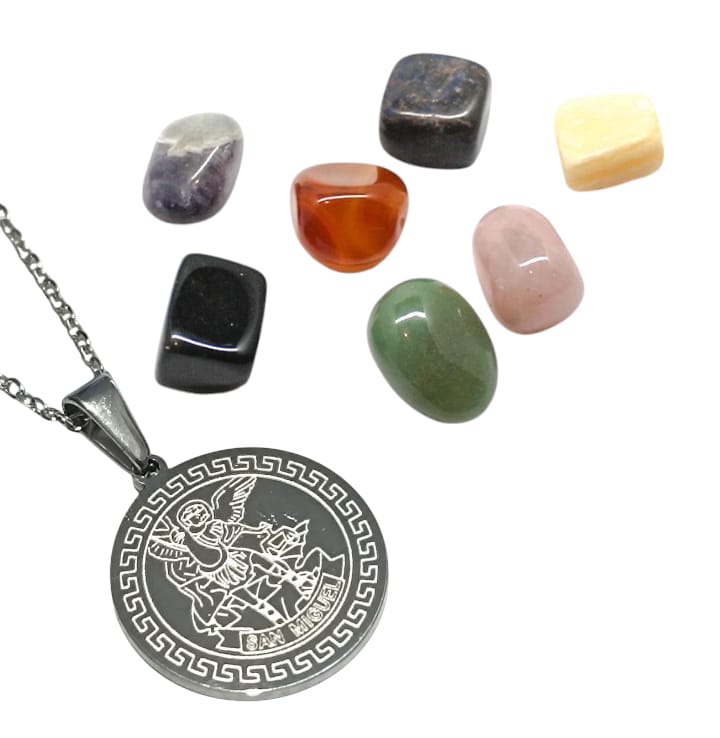 Juego Collar Con Minerales 7 Chakras TODOMINERAL