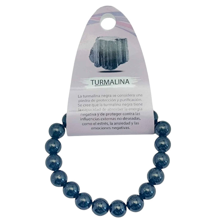 Pulsera Piedra Natural Turmalina ELIGE TAMAÑO Y MODELO PULSERAS MINERALES