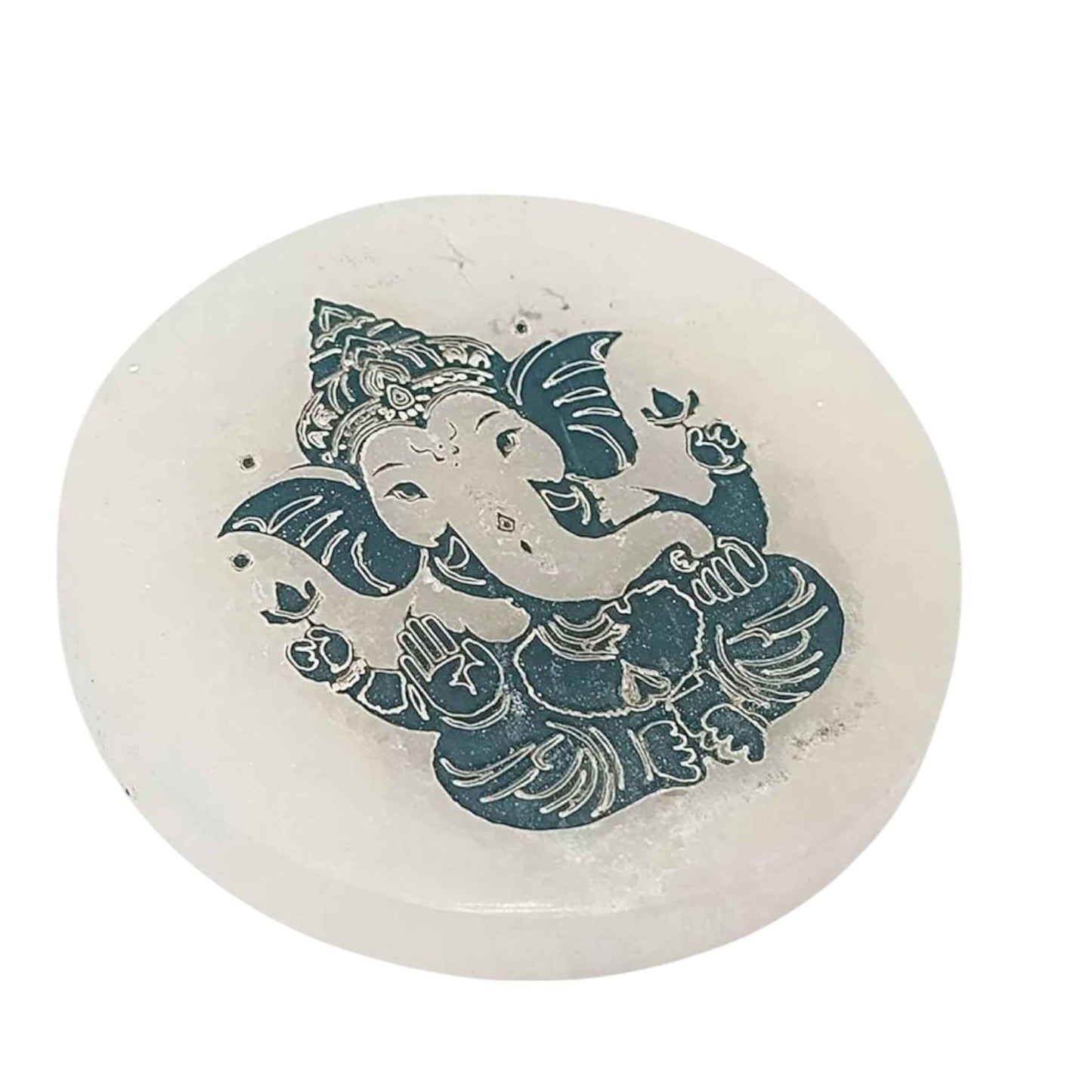 Plato Selenita 10 Cms Para Limpieza Minerales Diferentes Grabados (ELIGE EL TUYO) TODOMINERAL