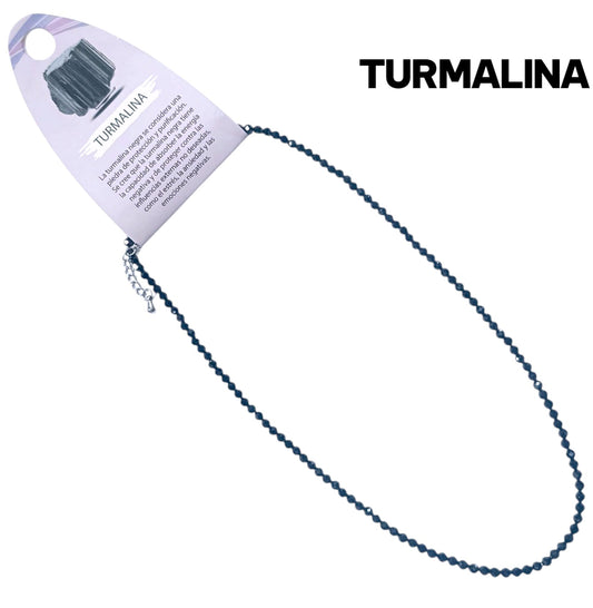 Collar Piedra Natural 2 mm 40 Cms+ 5 Cadena Extensión Con Cierre En Acero  ELIGE TU MINERAL FAVORITO TODOMINERAL