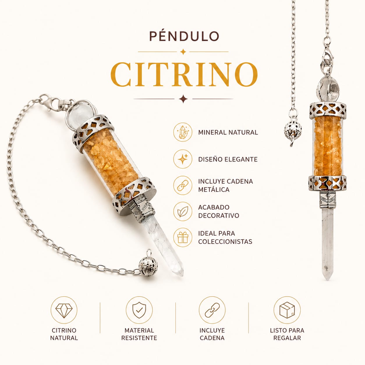 Pendulo Varita Mineral Elige Tu Piedra PENDULOS