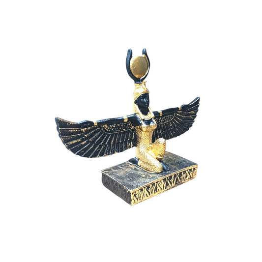 Figura En Resina Diosa Egipcia Isis 13x17 Cms Apox Color Azul TODOMINERAL