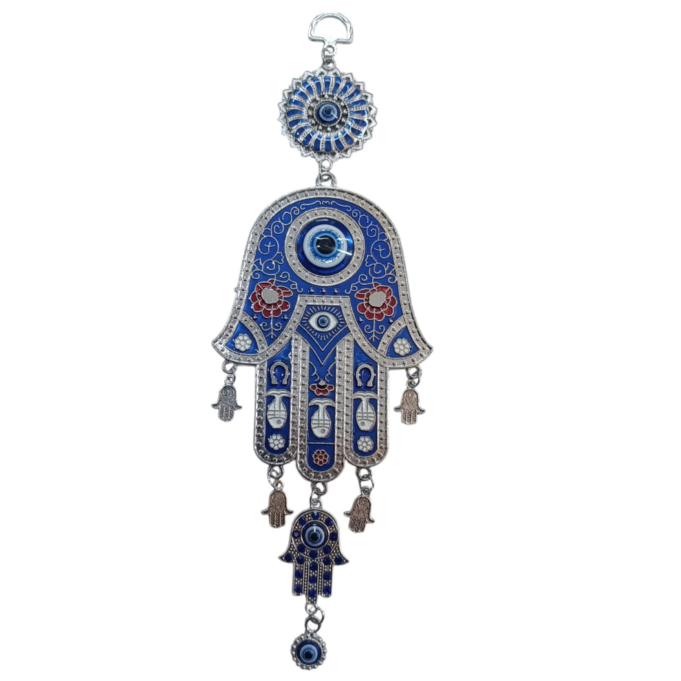 Colgante Mano de Fátima Hamsa con Ojo Turco – Protección y Buena Suerte 27 × 9 cm TODOMINERAL