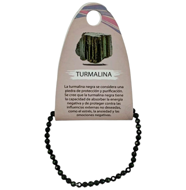 Pulsera Piedra Natural Turmalina ELIGE TAMAÑO Y MODELO PULSERAS MINERALES