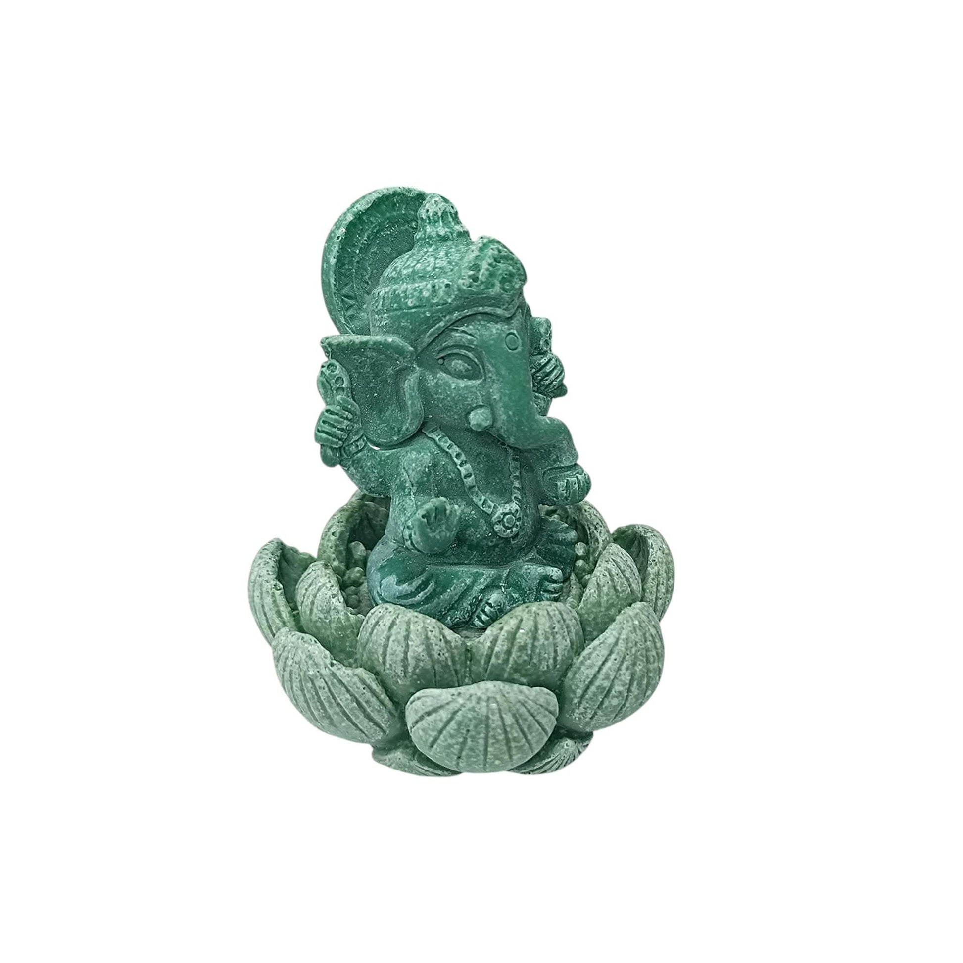 Figura En Resina Mini Ganesha Con Flor De Loto 7 Cms 0600104489 TODOMINERAL