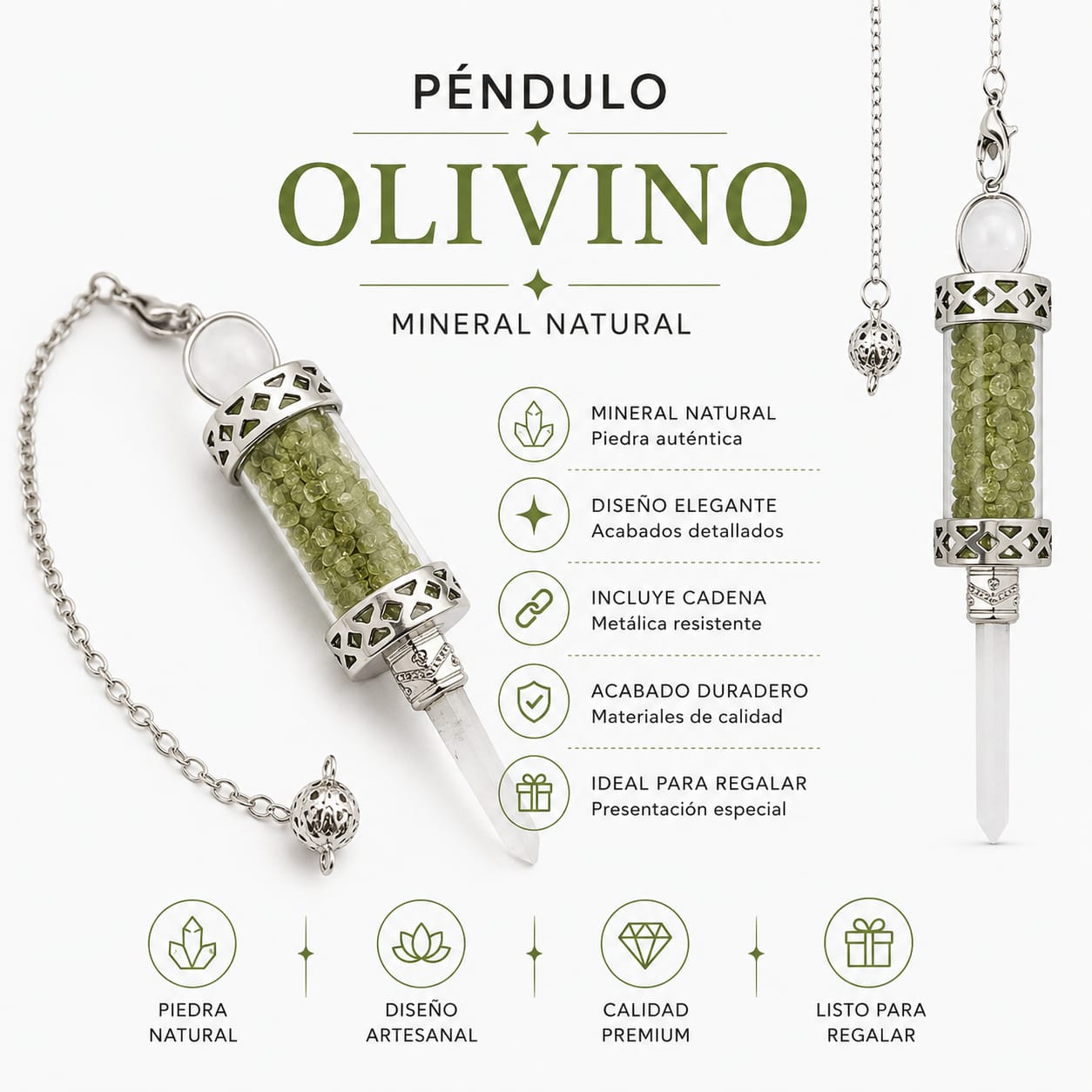 Pendulo Varita Mineral Elige Tu Piedra PENDULOS
