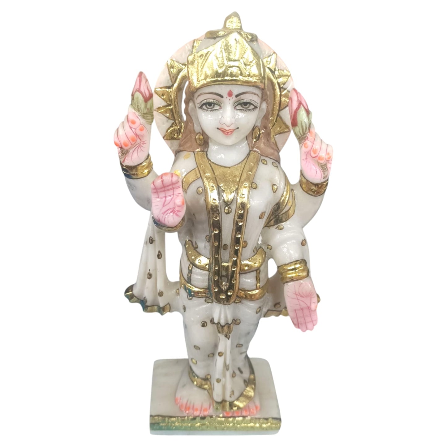 Figura Lakshmi Piedra Marmol Tallada 26 Cms aproximadamente TODOMINERAL
