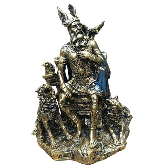 Figura Resina Dios Odin 26 Cms Aproximado