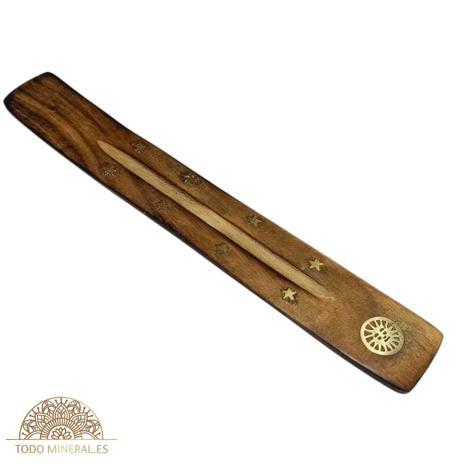 Porta Incienso Símbolo Sol En Madera Para Varilla Inciensos PORTA INCIENSOS