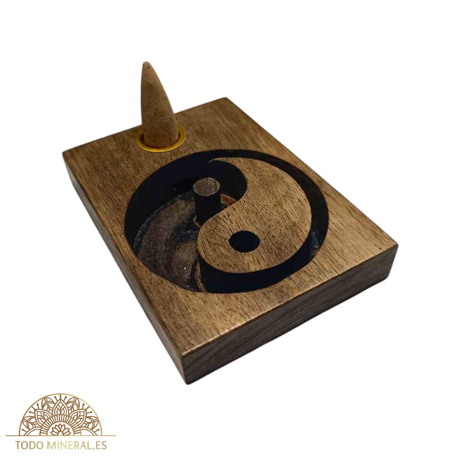 Porta Incienso Tallado En Madera 10 Cms Aprox Para Inciensos Cono Reflujo (Conos NO Incluido) PORTA INCIENSOS