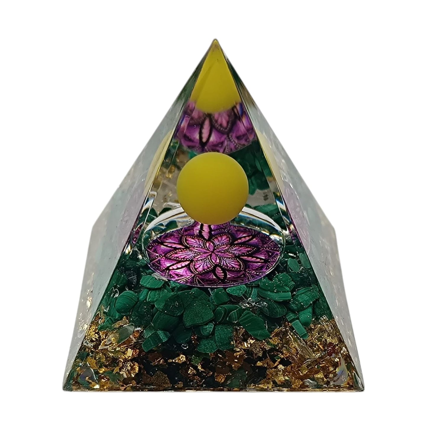 Piramide Orgonita Con Minerales 5 x 5 Cms ref:400202371.001a PIRAMIDE MINERAL
